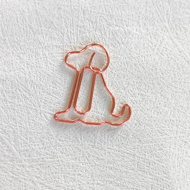 Dog Shaped Metal Paper Clasp Custom Shape Paper Clip