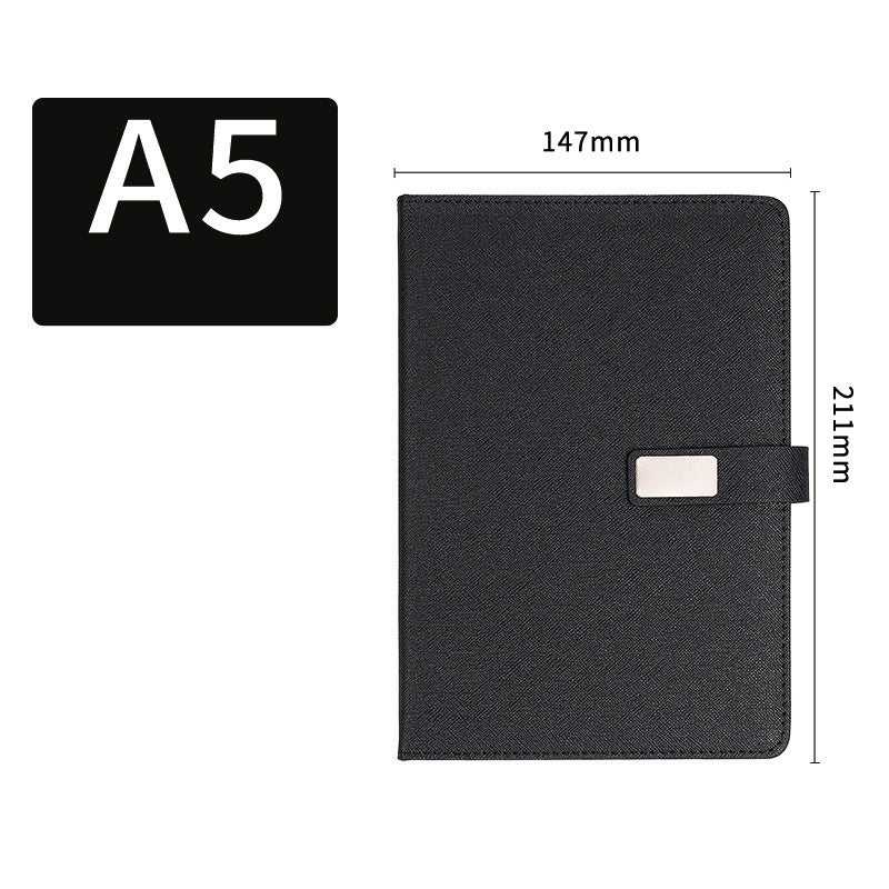 Business Notebook And Pen Set With Gift Box A5 Notepad PU Leather Notebook With Pen Loop For Office