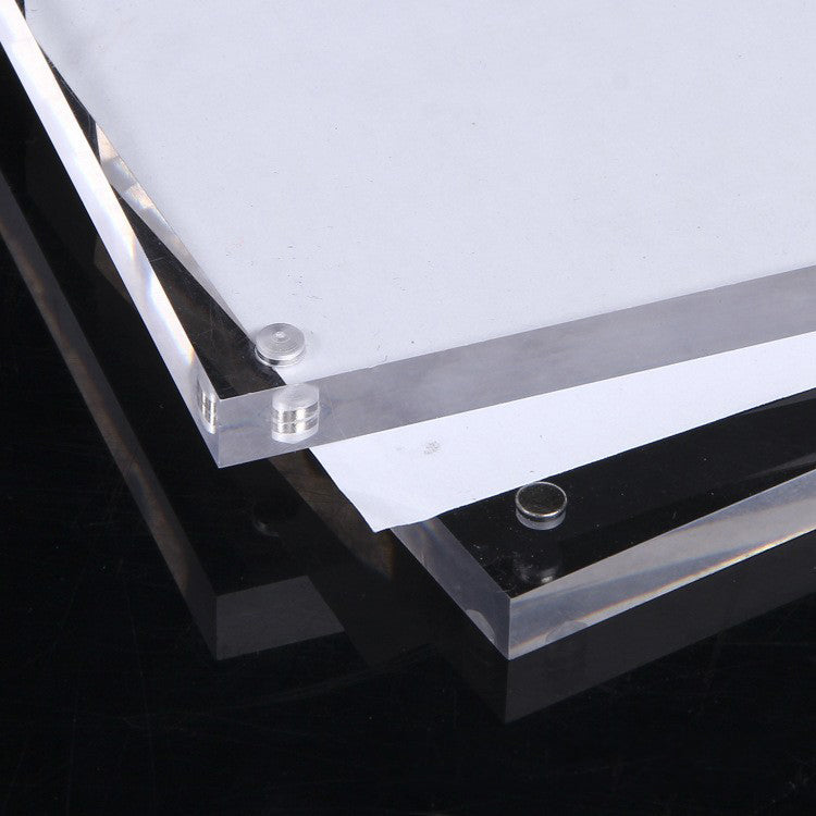 A5 Clear Acrylic Bar Tent Vertical Magnetic Sign Holder Table Menu Stand Double Sided Display