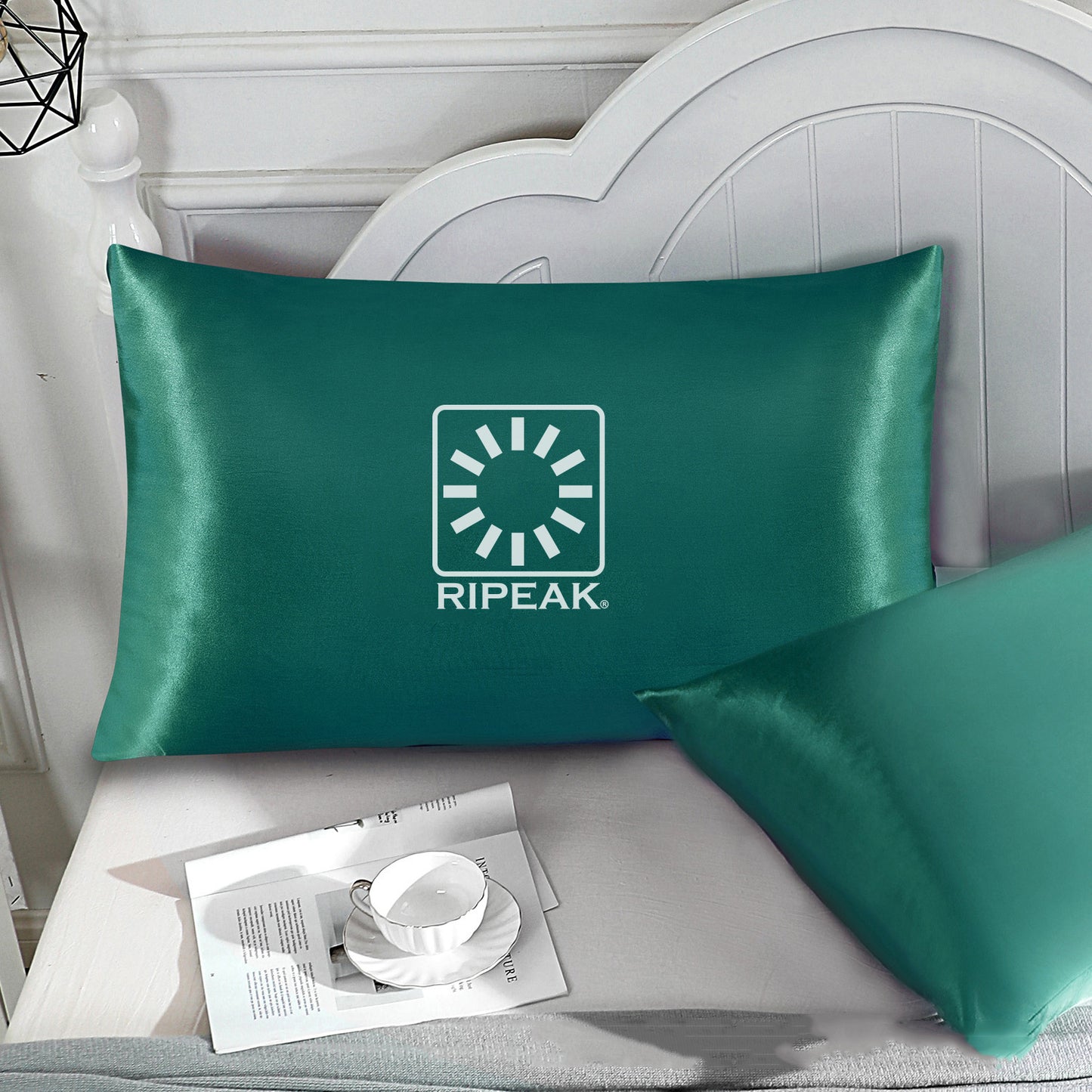 20 x 30" Premium Square Satin Silk Throw Pillowcase - Envelope Closure