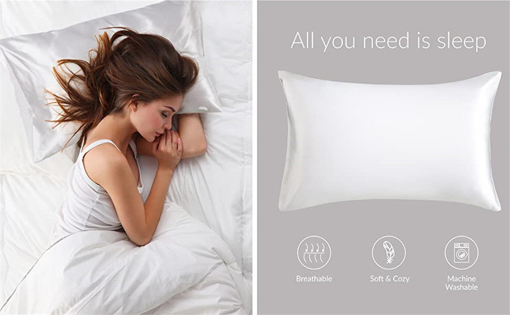 20 x 30" Premium Square Satin Silk Throw Pillowcase - Envelope Closure