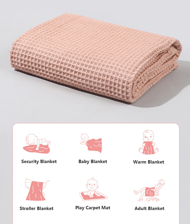 100% Cotton Baby Waffle Weave Blanket Swaddling Blankets 27"x 40" Baby Toddler Blanket