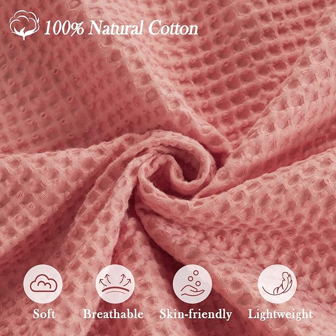 100% Cotton Baby Waffle Weave Blanket Swaddling Blankets 27"x 40" Baby Toddler Blanket