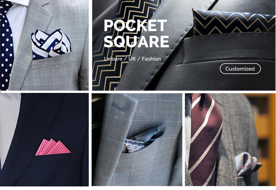 10x10" Pocket Squares for Men Mens Handkerchiefs for Wedding Business Banquet Suit Accessories