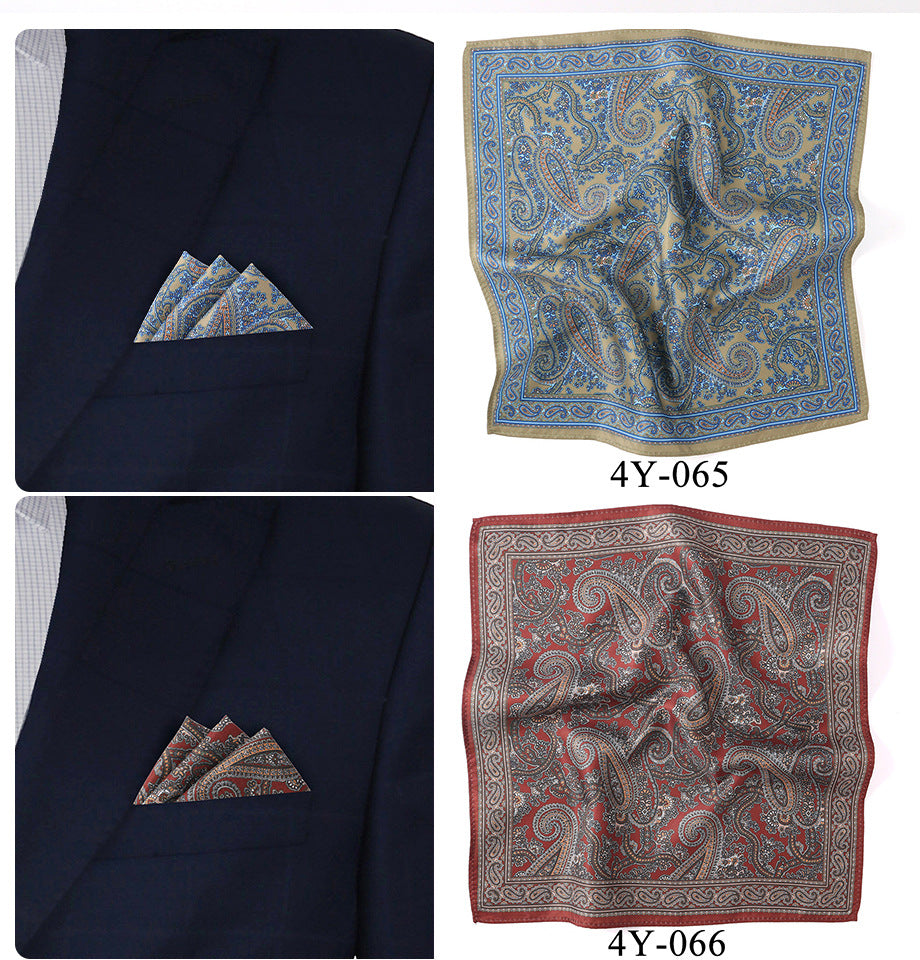 10x10" Pocket Squares for Men Mens Handkerchiefs for Wedding Business Banquet Suit Accessories
