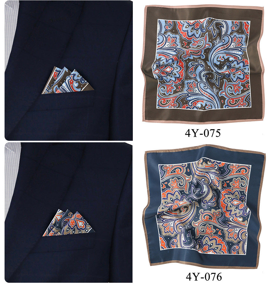 10x10" Pocket Squares for Men Mens Handkerchiefs for Wedding Business Banquet Suit Accessories
