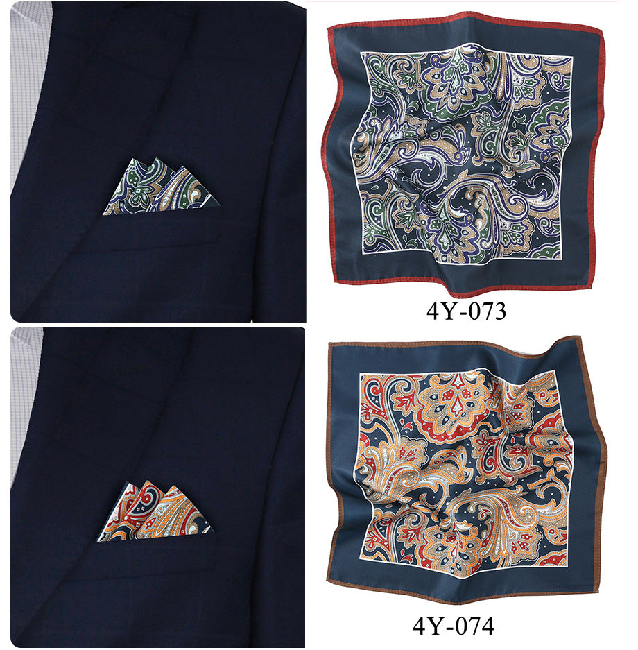 10x10" Pocket Squares for Men Mens Handkerchiefs for Wedding Business Banquet Suit Accessories