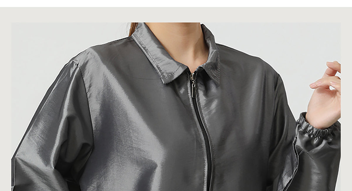 Salon Smock Professional Stylist Jacket Waterproof Haircut Cape Barber Apron-Lapel Style