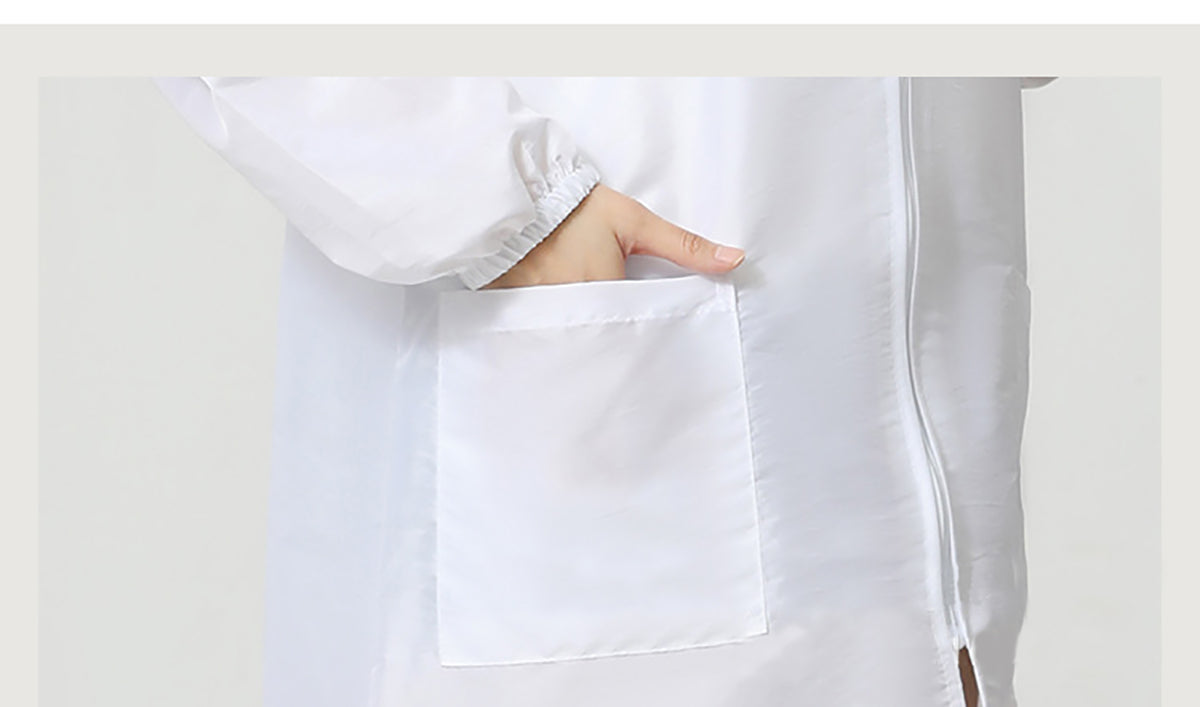 Salon Smock Professional Stylist Jacket Waterproof Haircut Cape Barber Apron-Lapel Style