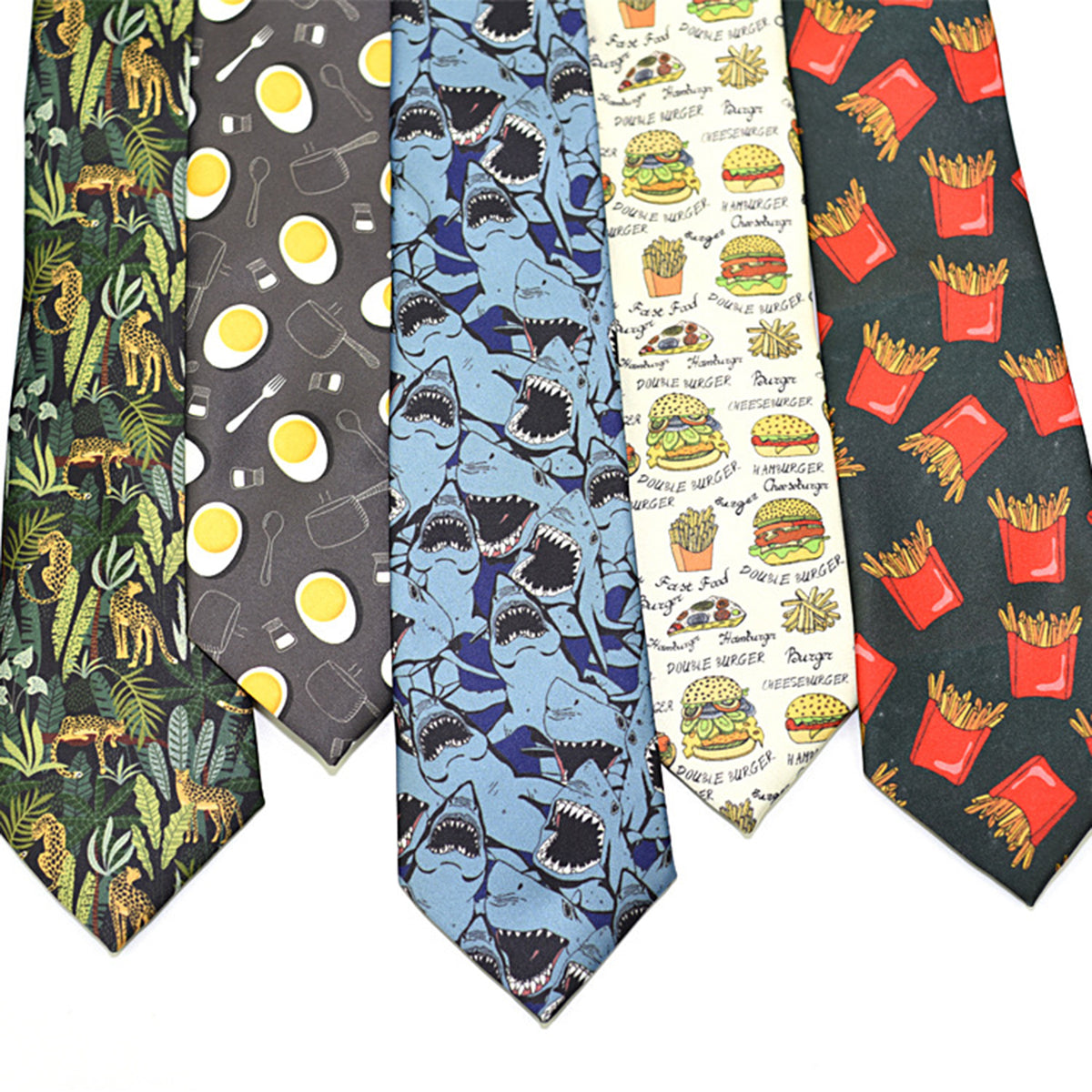 57.13" L x 2.96" W Custom Polyester Silk Multicolor Modern Men's Tie