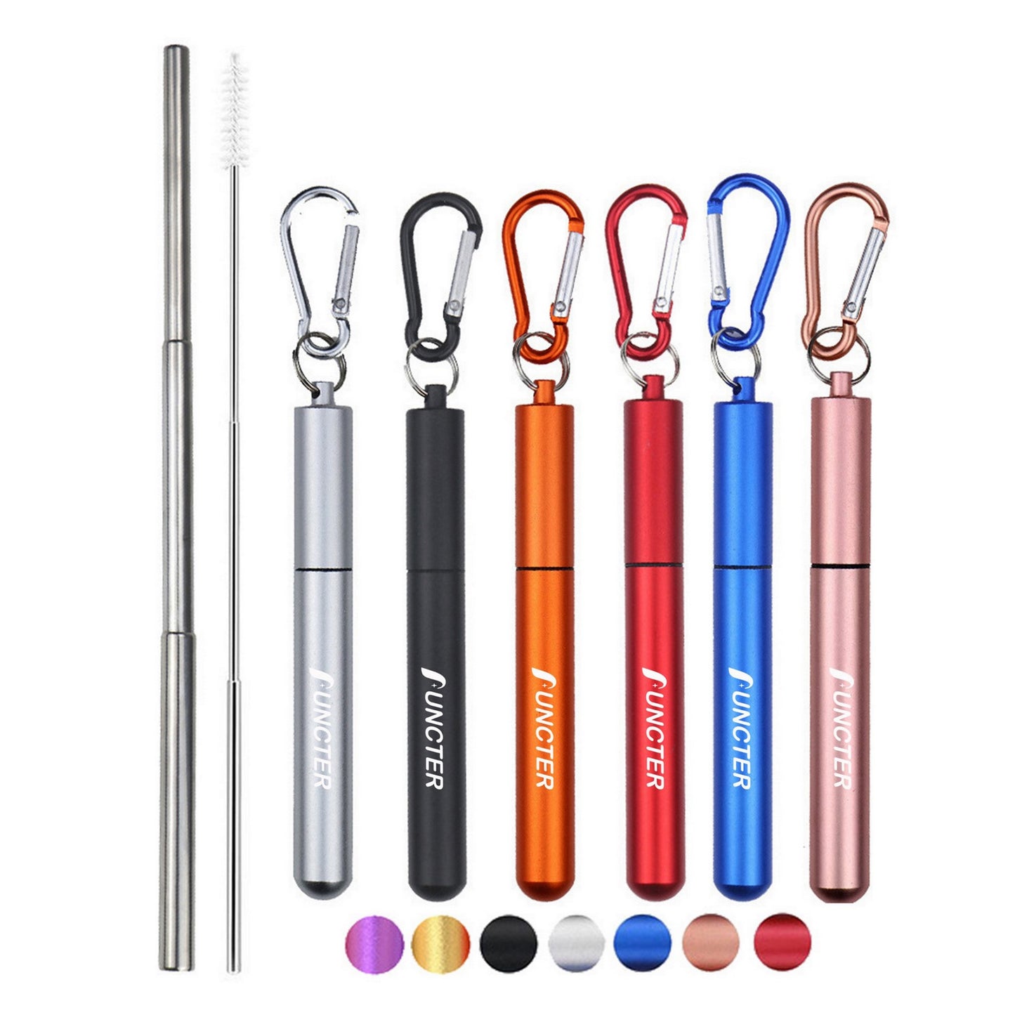 Portable Telescopic Straw Set with Case
