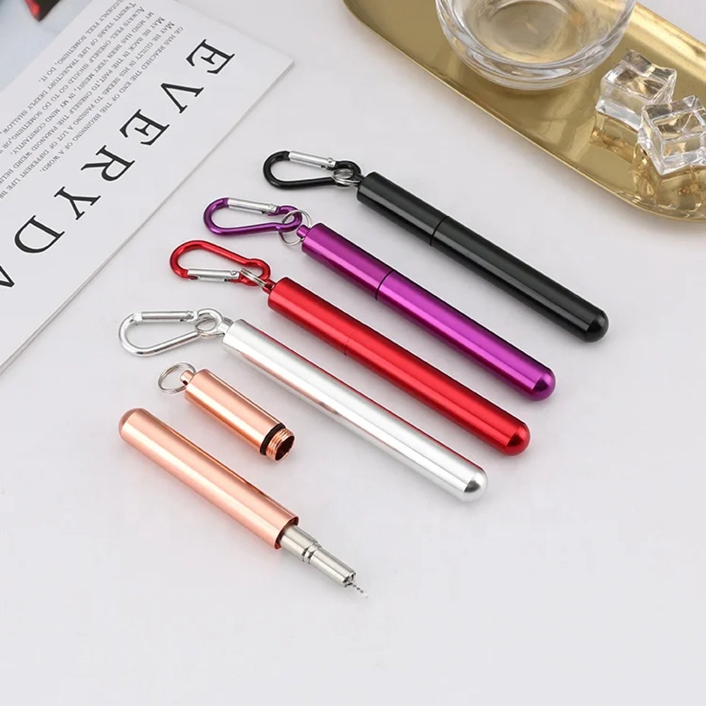 Portable Telescopic Straw Set with Case