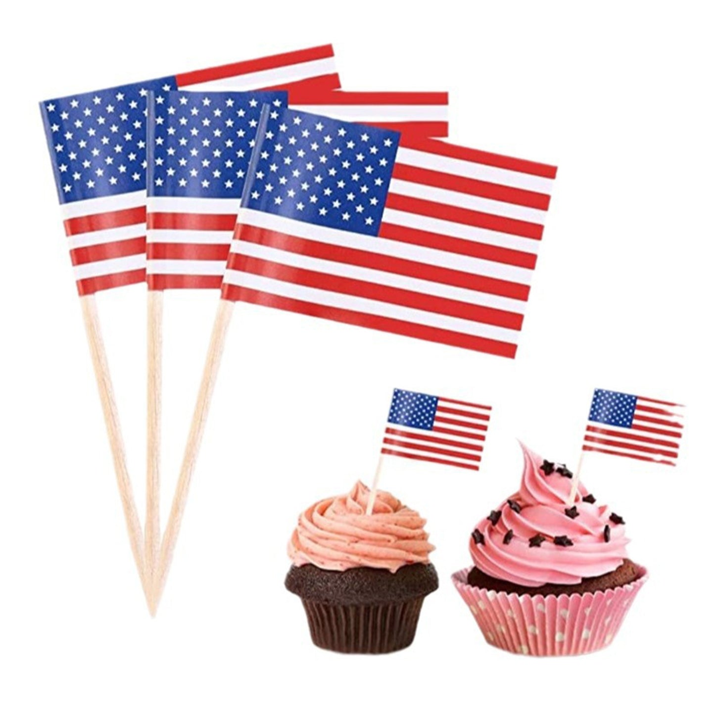 Custom 2.6" L Rectangle Toothpick Flag