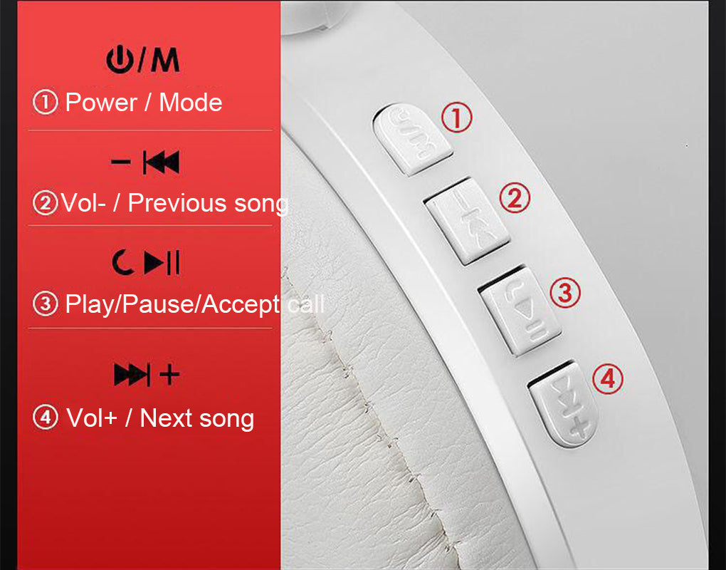 Foldable On Ear Stereo Gaming Wireless Headphone