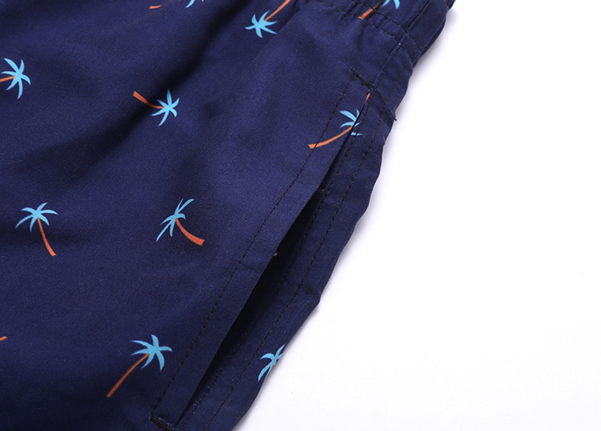Men's Beach Shorts With mesh Liner And Two Side Pockets
