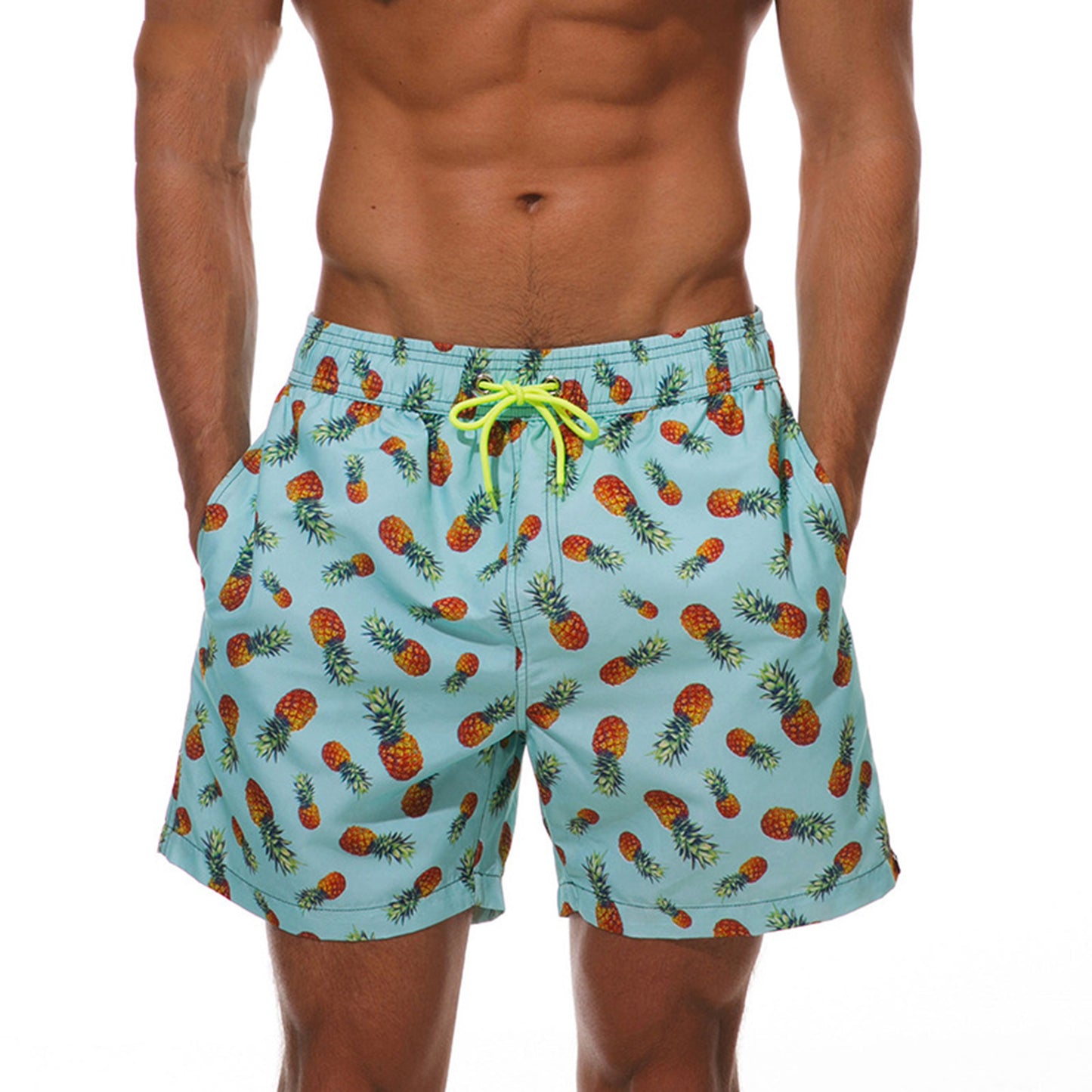 Men's Beach Shorts With mesh Liner And Two Side Pockets