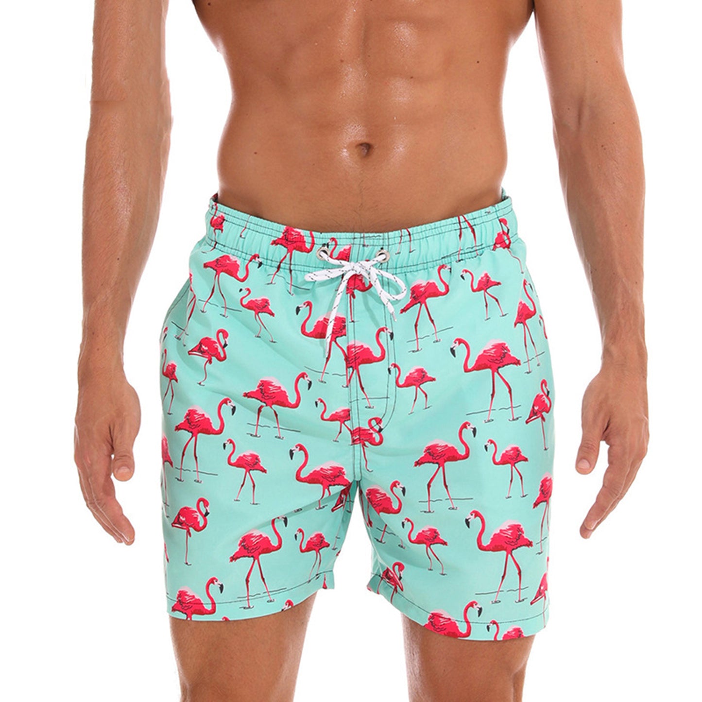 Men's Beach Shorts With mesh Liner And Two Side Pockets