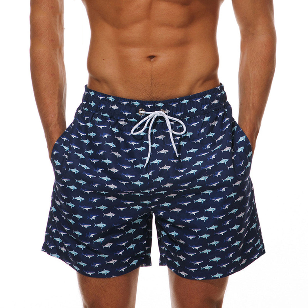 Men's Beach Shorts With mesh Liner And Two Side Pockets