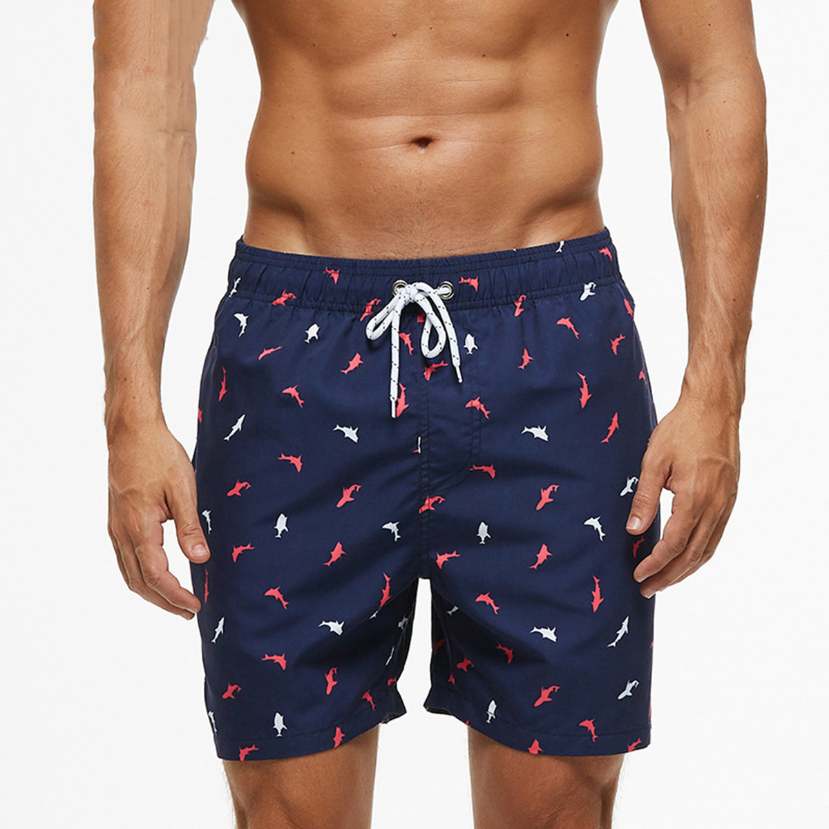 Men's Beach Shorts With mesh Liner And Two Side Pockets