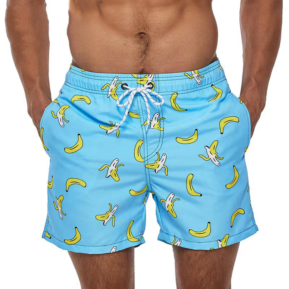 Men's Beach Shorts With mesh Liner And Two Side Pockets