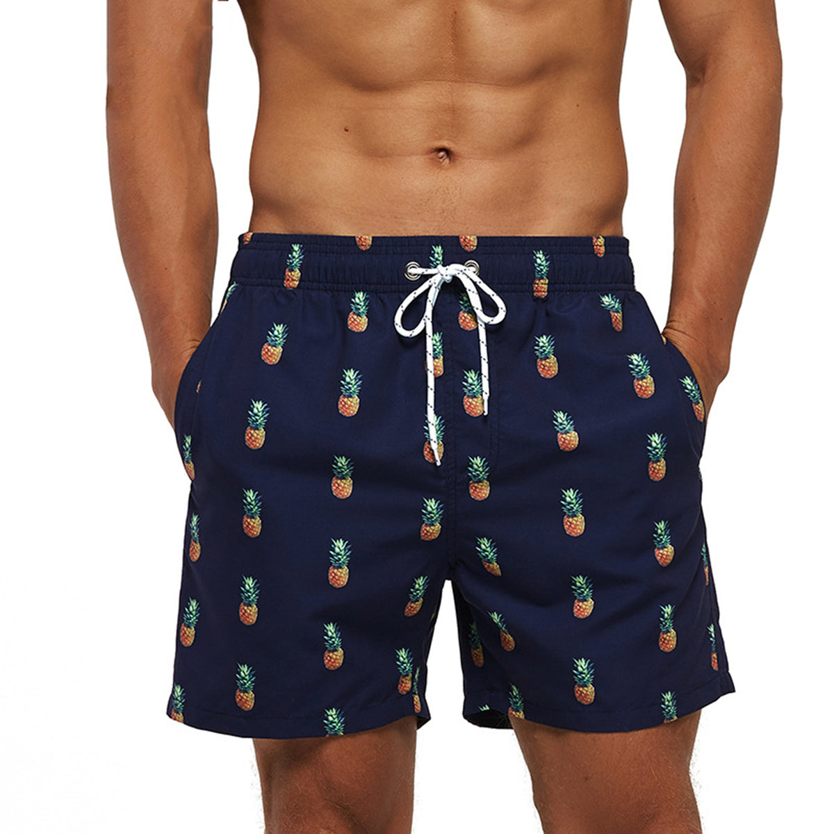 Men's Beach Shorts With mesh Liner And Two Side Pockets