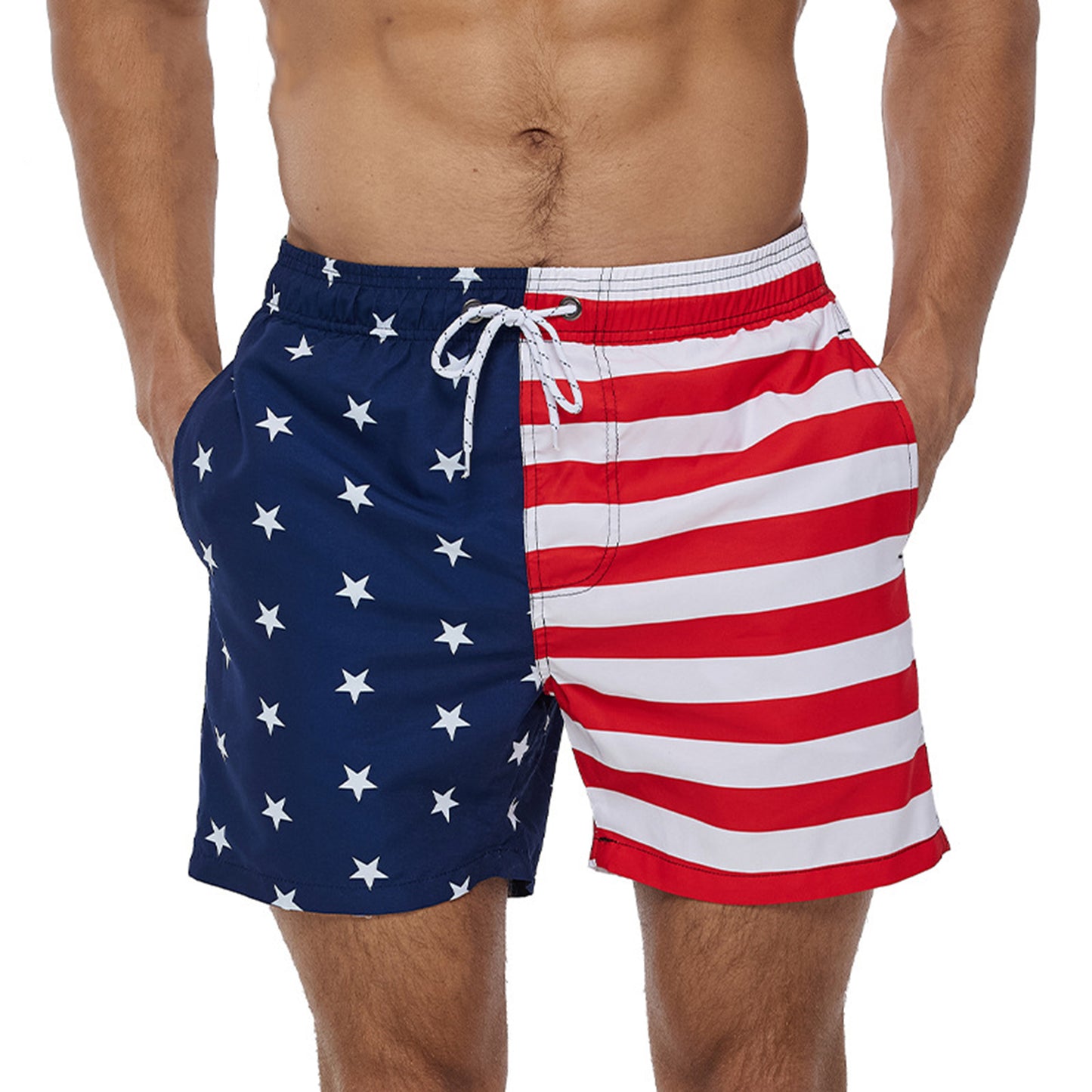 Mens Linen Shorts Casual Drawstring Summer Beach Wear