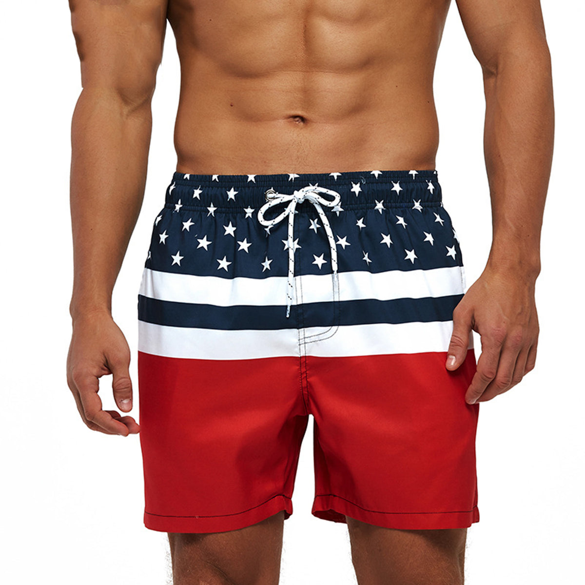 Mens Linen Shorts Casual Drawstring Summer Beach Wear