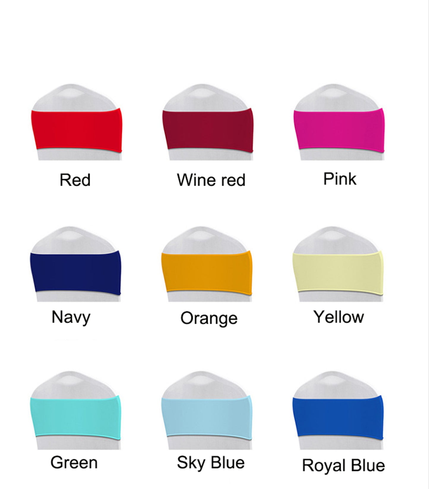 Custom Stretch Spandex Chair Bands