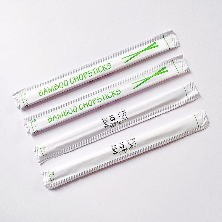 Bamboo Disposable Chop Sticks Fast Food Chopsticks 0.189 x 9.062" W/ Paper Packing