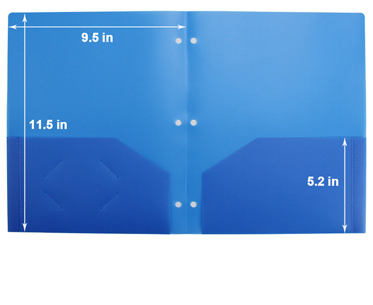 Basics Plastic Pocket Folder W/3 Hole