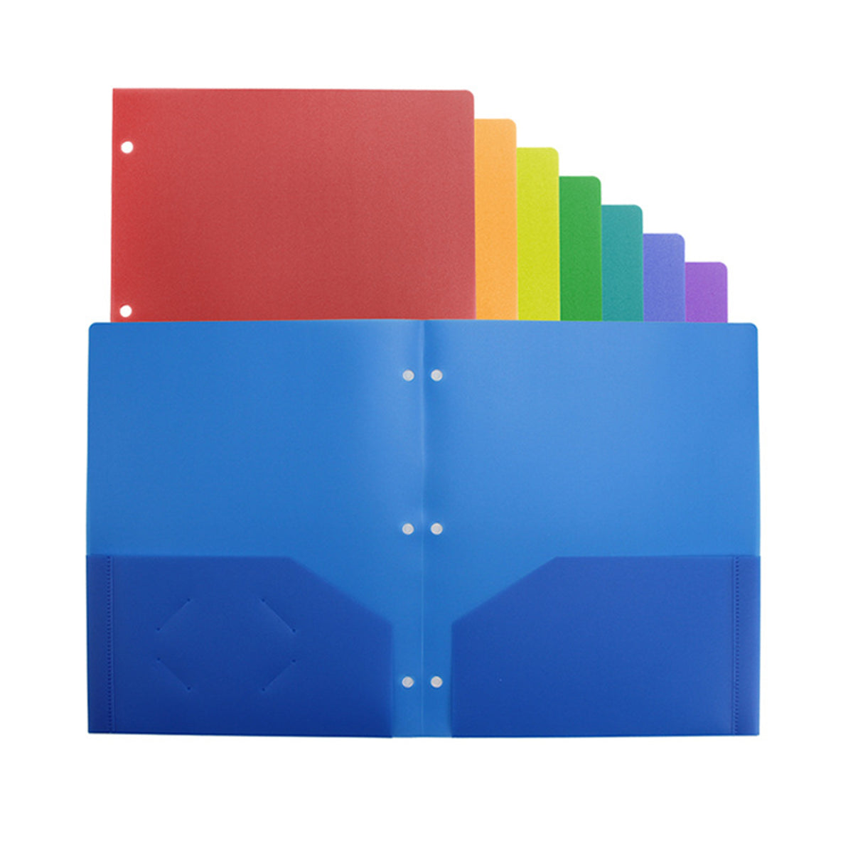 Basics Plastic Pocket Folder W/3 Hole