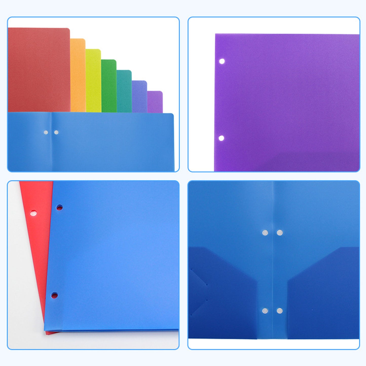 Basics Plastic Pocket Folder W/3 Hole