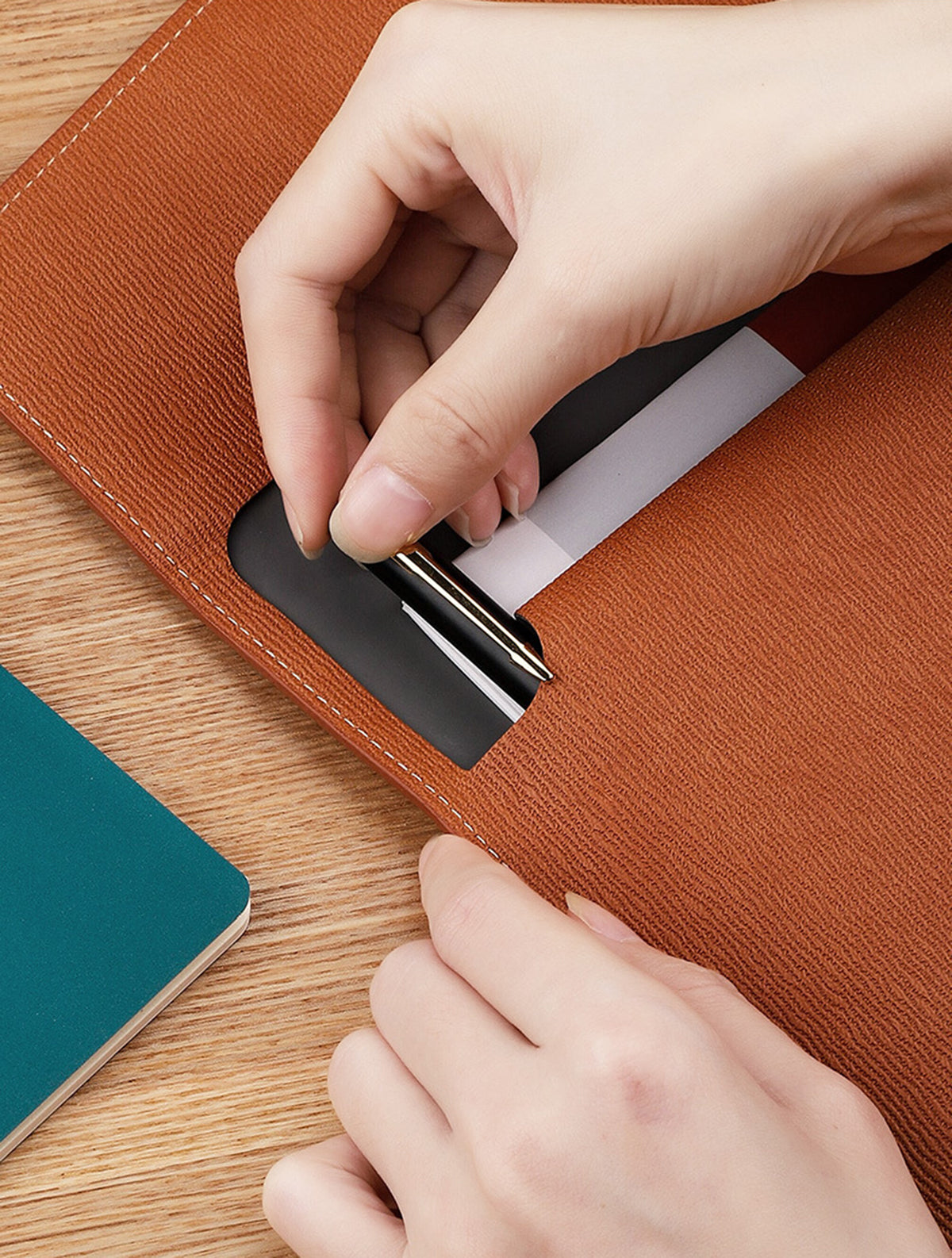 A4 File Folder Document Holder Waterproof Portfolio Envelope Folder Case with Snap Closure