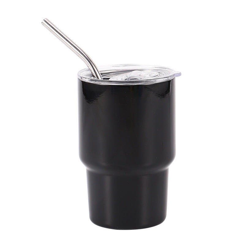 2 oz Mini Tumbler Shot Glass Stainless Cup W/ Straw