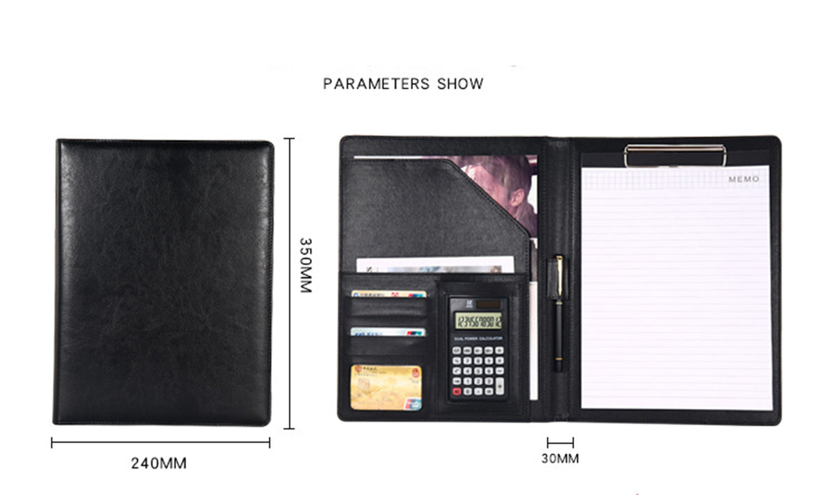 PU Leather Portfolios Padfolio Binder