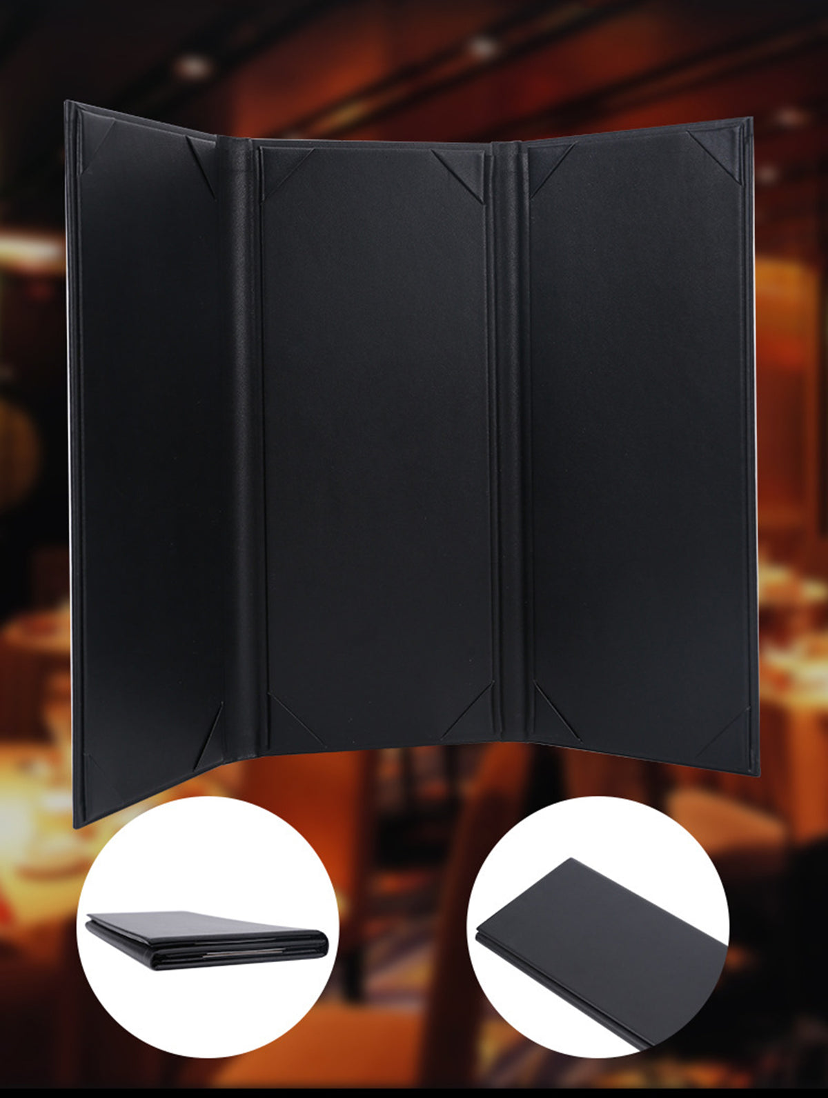 4.25 x 11" 3 Views Dinner Menu Cover
