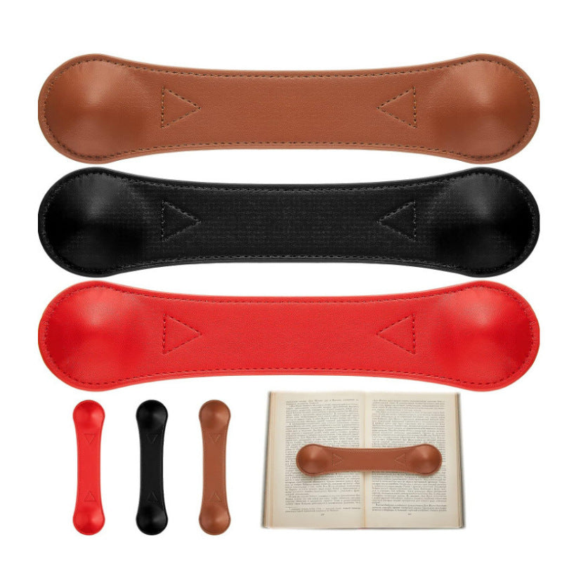 Weight Book PU Leather Bookmark Page Clip Bracket 9.4x2.36"