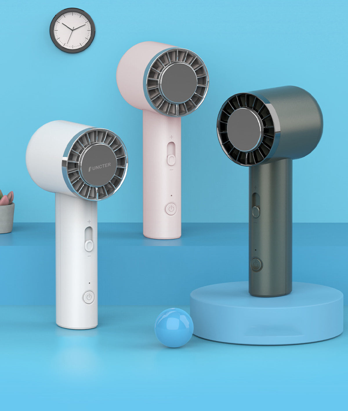 Personal Cooling Fan Authentic Portable Handheld Fan with Ice-Cooling Pad for Cold Air