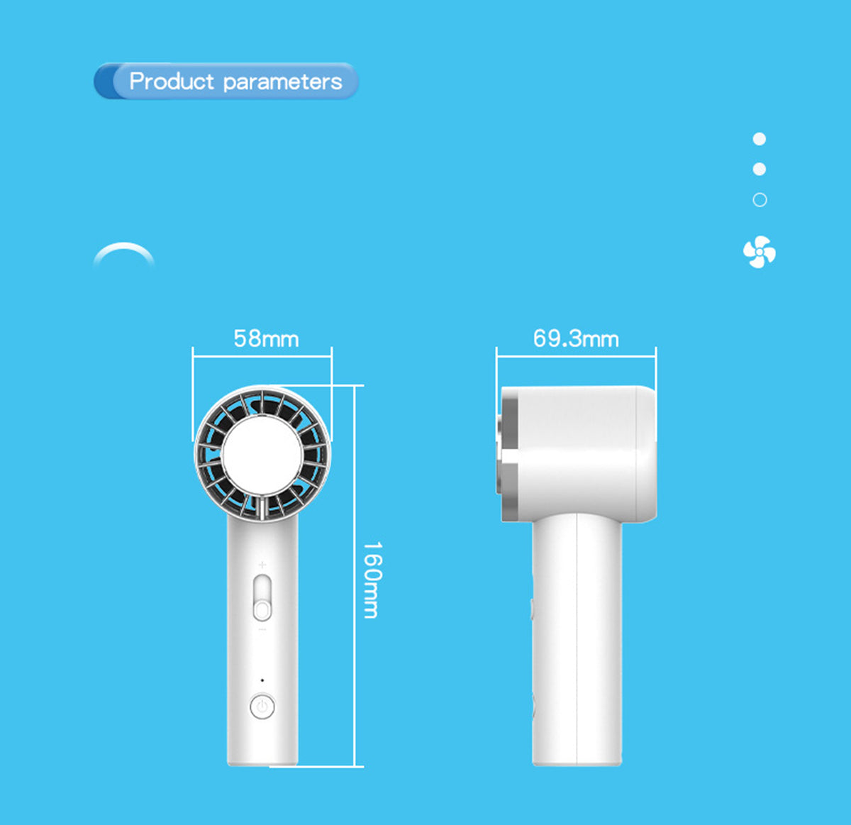 Personal Cooling Fan Authentic Portable Handheld Fan with Ice-Cooling Pad for Cold Air