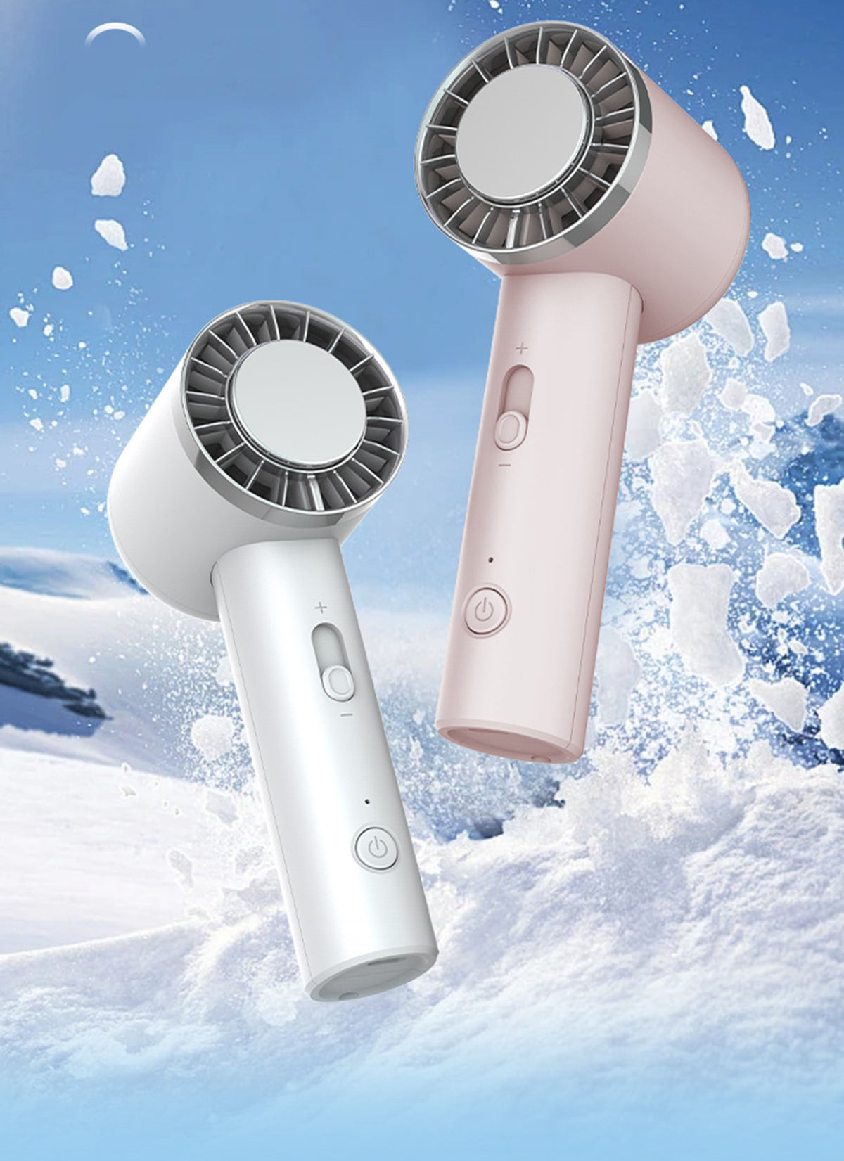 Personal Cooling Fan Authentic Portable Handheld Fan with Ice-Cooling Pad for Cold Air