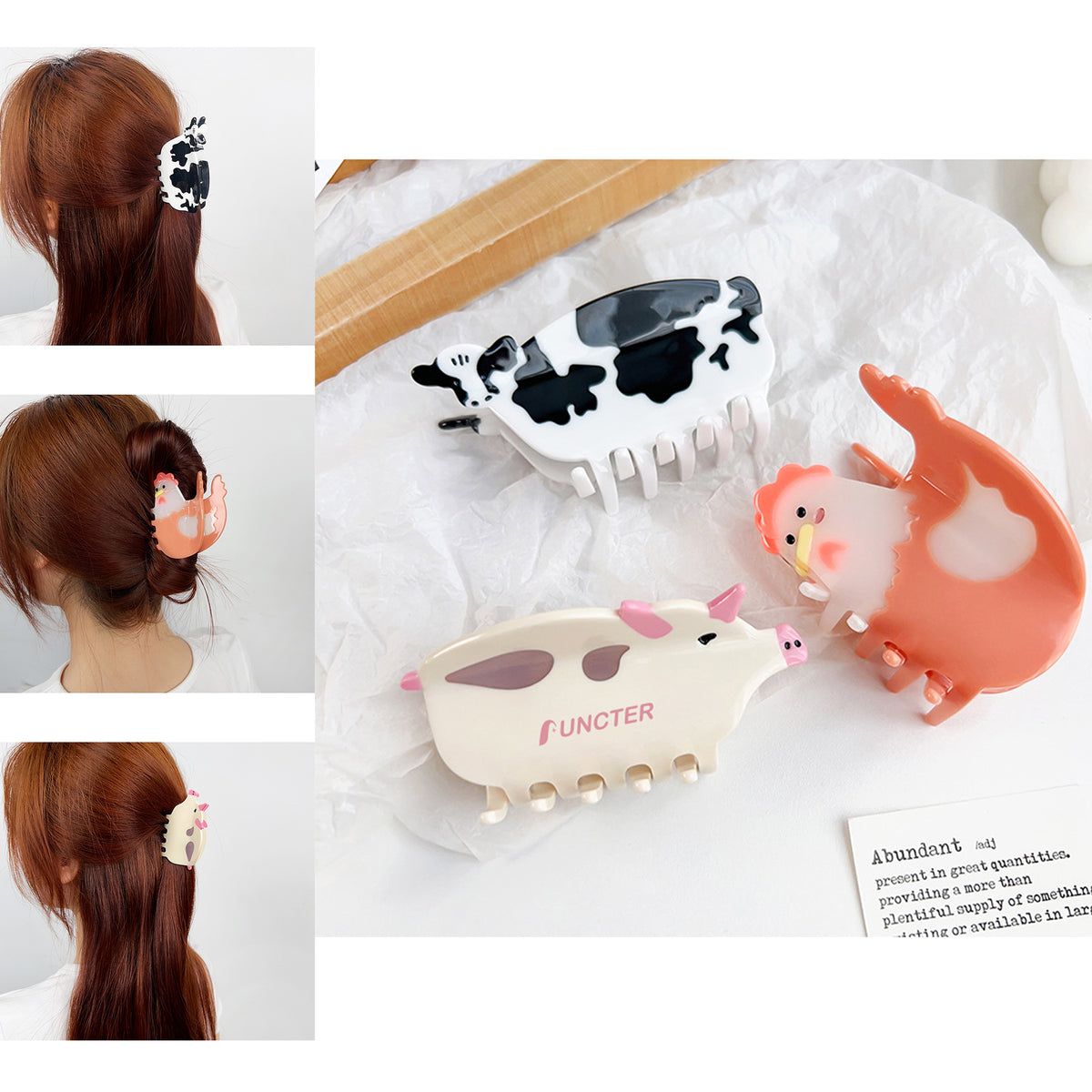 Animal-shapedAcetate Hair Clips