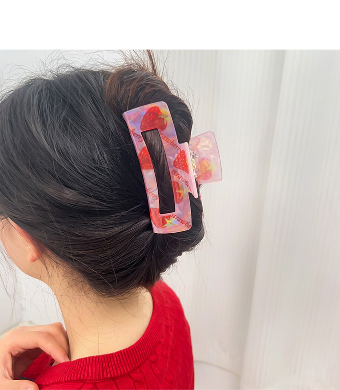Full color printing Hair Clips Claw Fruit Style Hair Accesories ( Large )