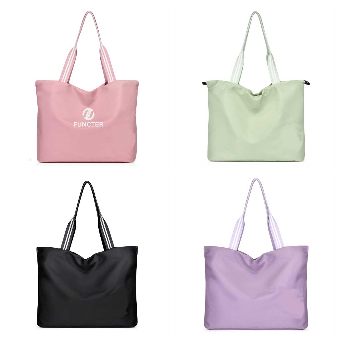 Waterproof Lightweight Large Travel Cross Body Shoulder Tote Bag W/ Drawsting for Women