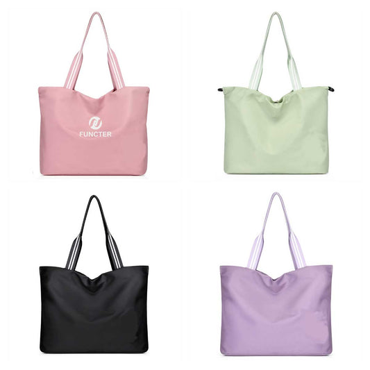 Waterproof Lightweight Large Travel Cross Body Shoulder Tote Bag W/ Drawsting for Women
