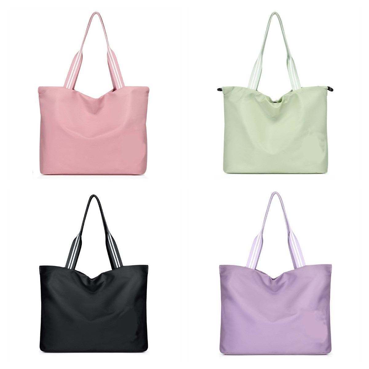Waterproof Lightweight Large Travel Cross Body Shoulder Tote Bag W/ Drawsting for Women