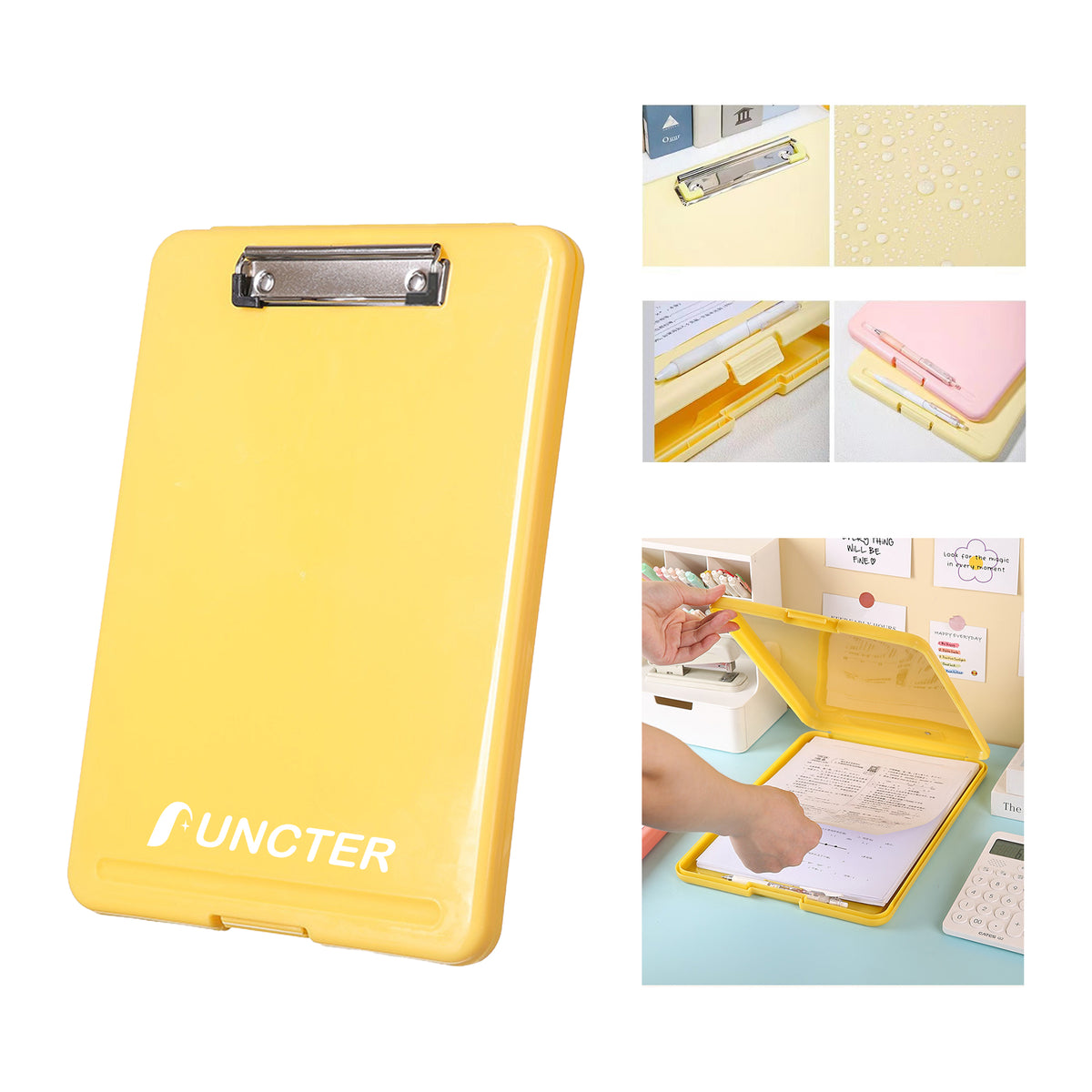 A4 Multi-Functional Foldable Clipboard W/ Storage Compartment