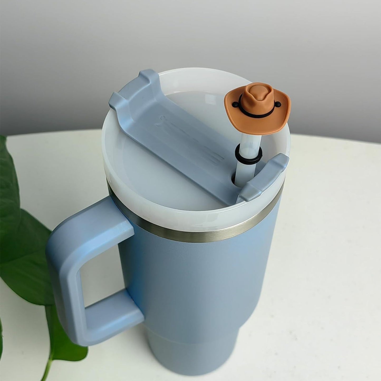 Cowboy Hat Silicone Straw Covers Cap