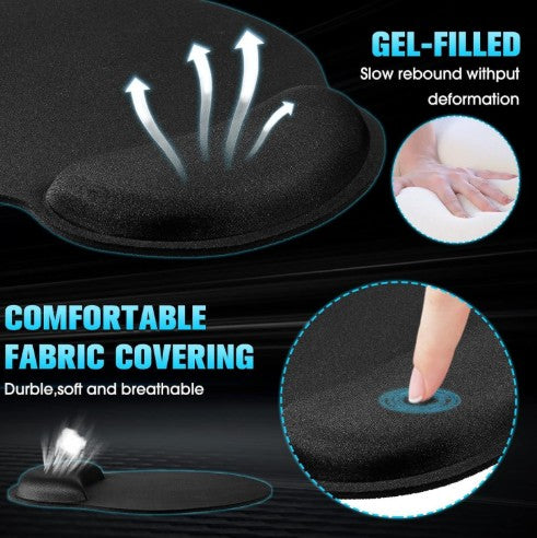 Memory Foam Typing Keyboard Hand Rest Mouse Pad Set