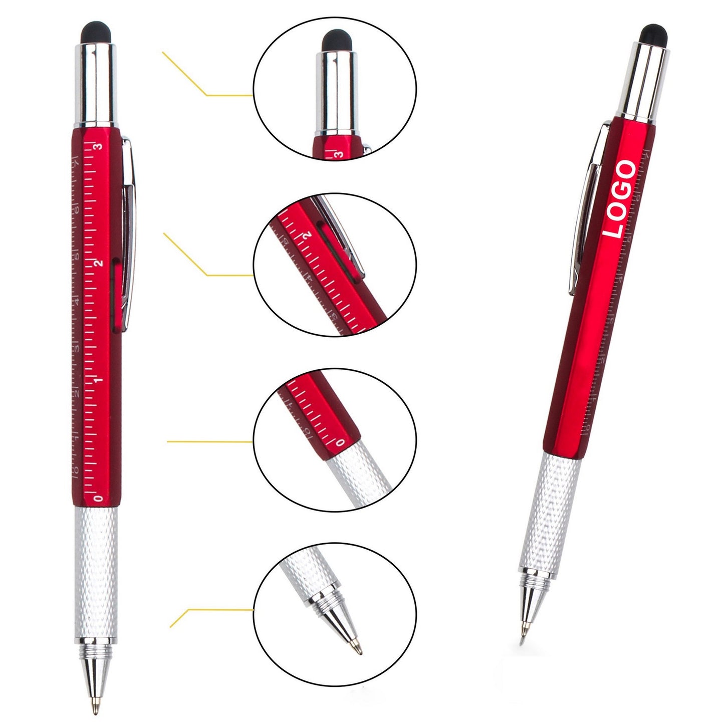6" 1 Multi Function Tool Stylus Pen