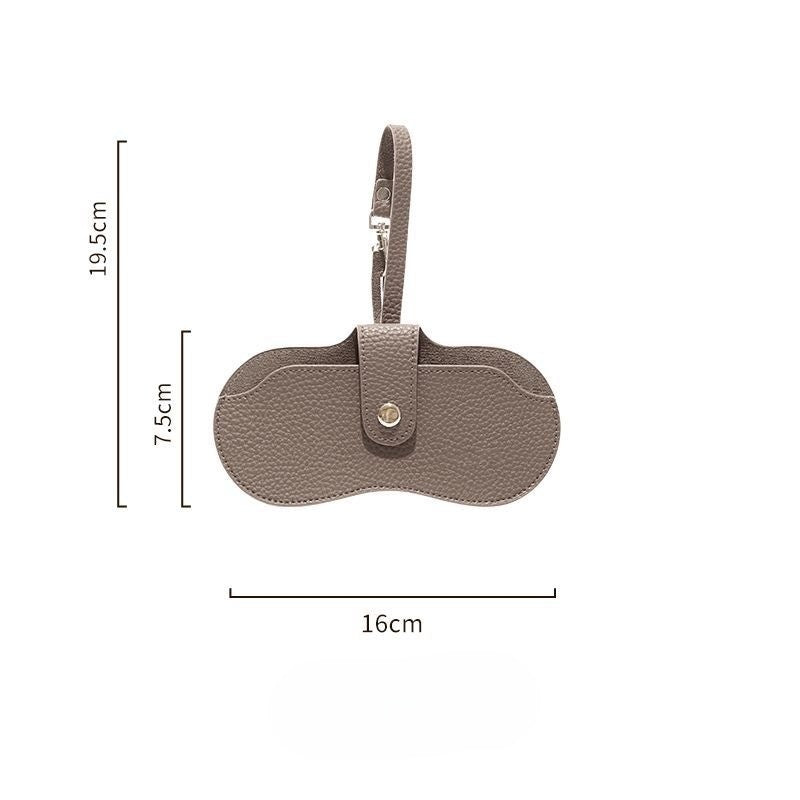 Soft PU Leather Travel Glasses Case for Sunglasses Prescription Glasses W/ Clip